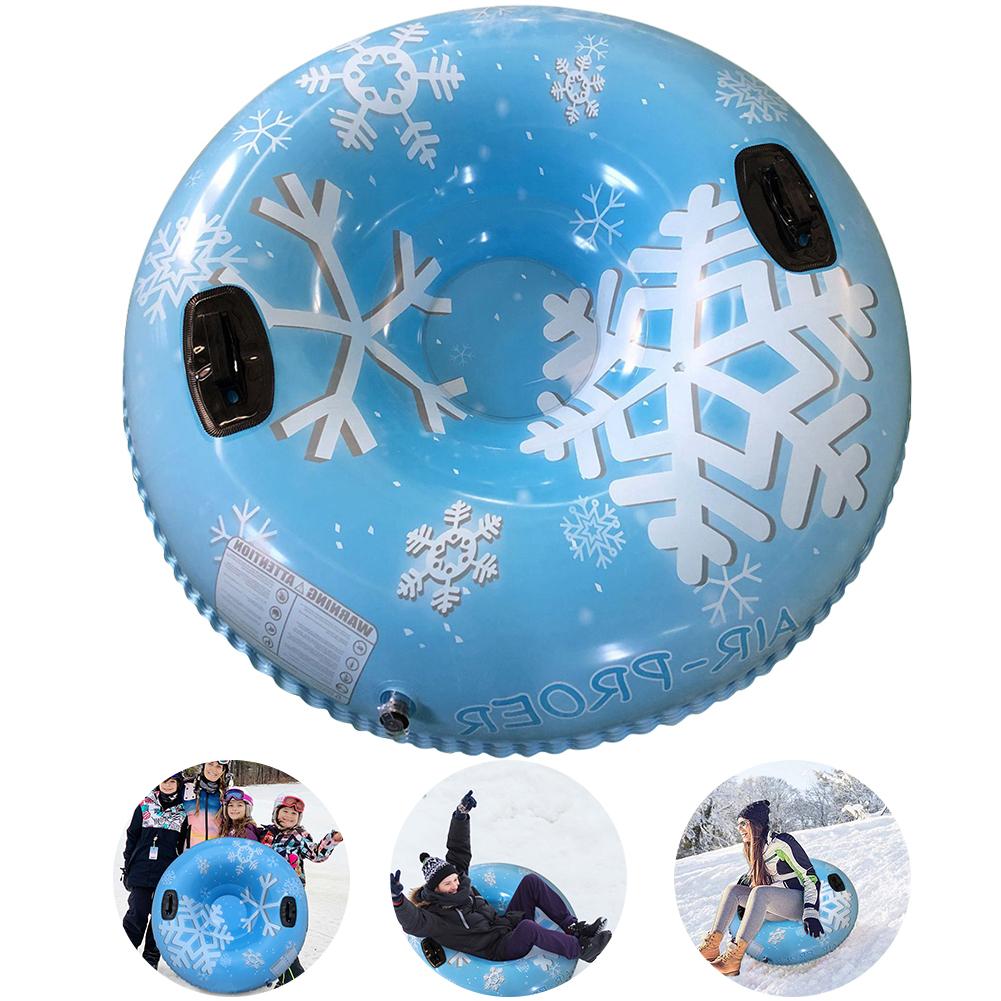 Inflatable Floated Skiing Board Thickened Floated Sled PVC Ski Board Sled with Handles Ski Board Skiing Equipments