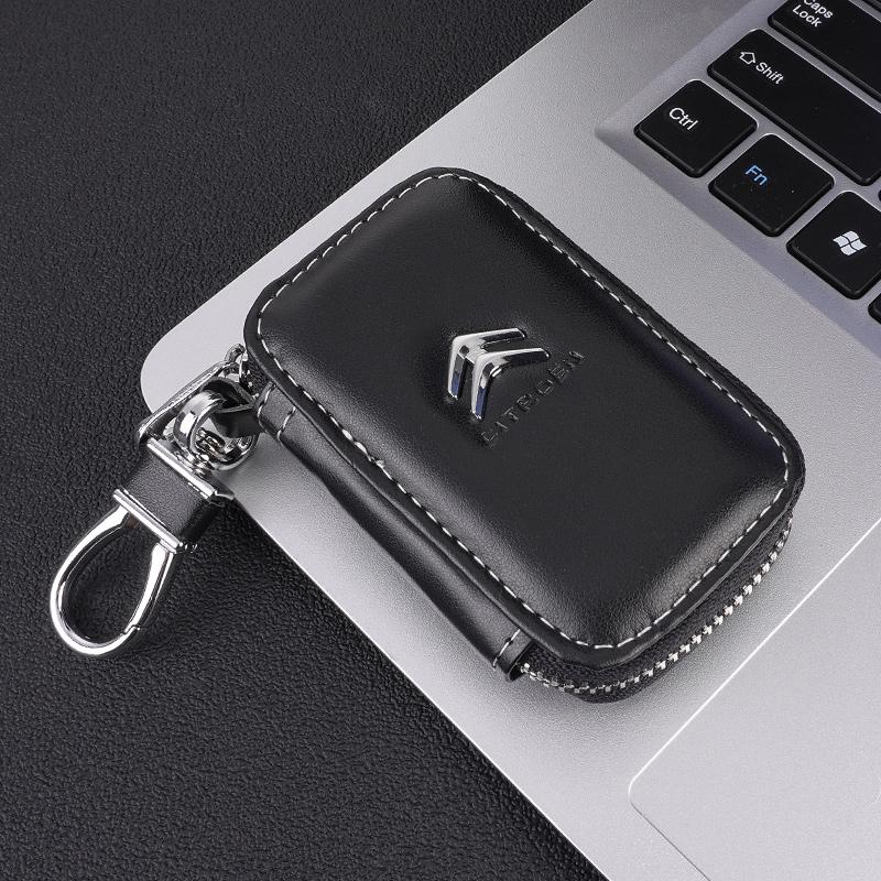 DBGO4 Leather Car Key Case Protection Auto Key Bag Key Chain Cover For Citroen C1 C2 C3 C4 C5 C6 C8 C4L DS3 DS4 DS5 LS DS6 Accessories