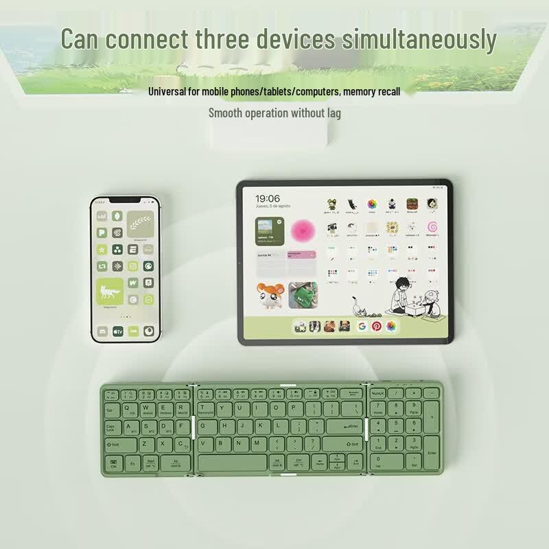 Складная клавиатура B.O.W X30 с тройным Bluetooth