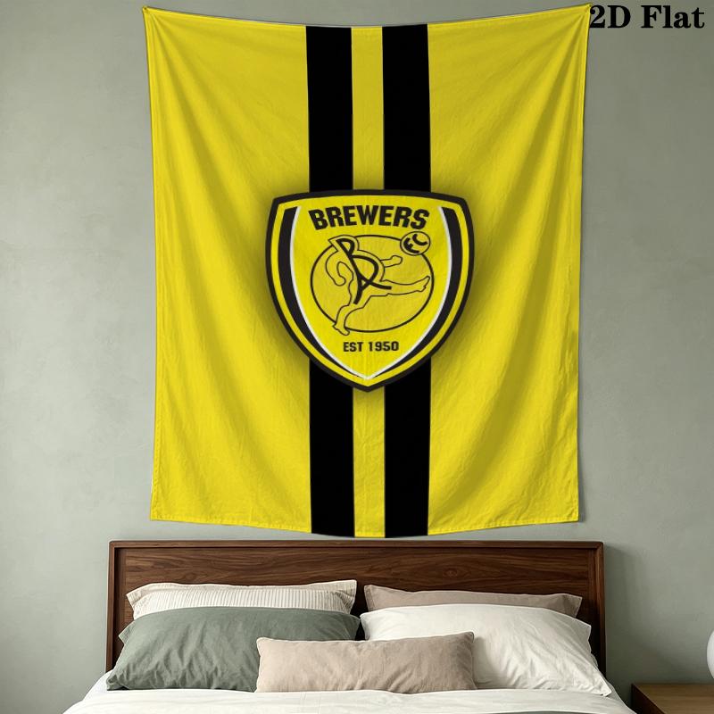 Burton Albion Fc Wall Tapestry Aesthetic Wall Hanging Printed Fabric Blanket Decorative Tapestries For Bedroom Living Room Home Decor