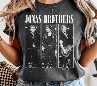 Футболка с коротким рукавом Jonas Brothers Tour 2025, угольного цвета, KV39618, унисекс