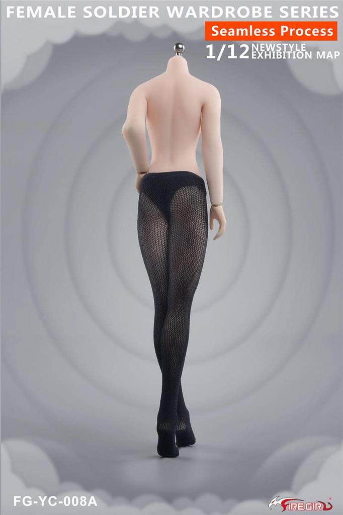 Fire Girl Toys Black Pantyhose for Scale Action Figure Female Soldier Wardrobe Seamless Pantyhose Not Include and [TOYBARJAPAN] FG-YC-008A 1/12 (Does