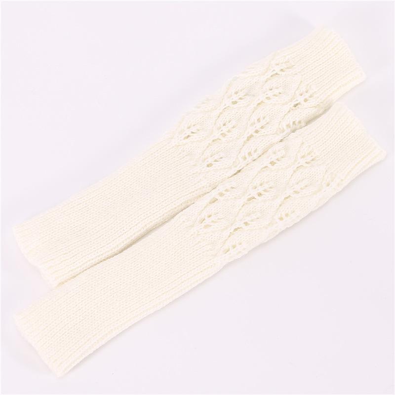 Новые вязаные теплые митенки без пальцев для печати, шерстяные рукава для мужчин и женщин на осень и зиму