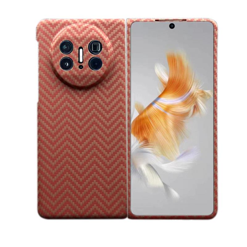 Luxury Real Aramid Carbon Fiber Shockproof Phone Case Cover On For Huawei Mate X3 Global MateX3 X 3 3X 256/512/1000 GB Bumper