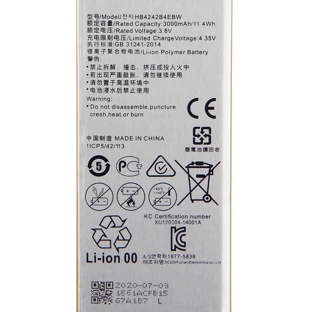 Новый сменный аккумулятор HB4242B4EBW Для Huawei Honor 6 4X H60-L01 H60-L02 H60-L11 H60-L04 3000 мАч