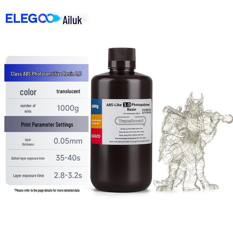 Фотополимерная смола для 3D-принтера ELEGOO - Высокая прочность, совместима с LCD 405 нм