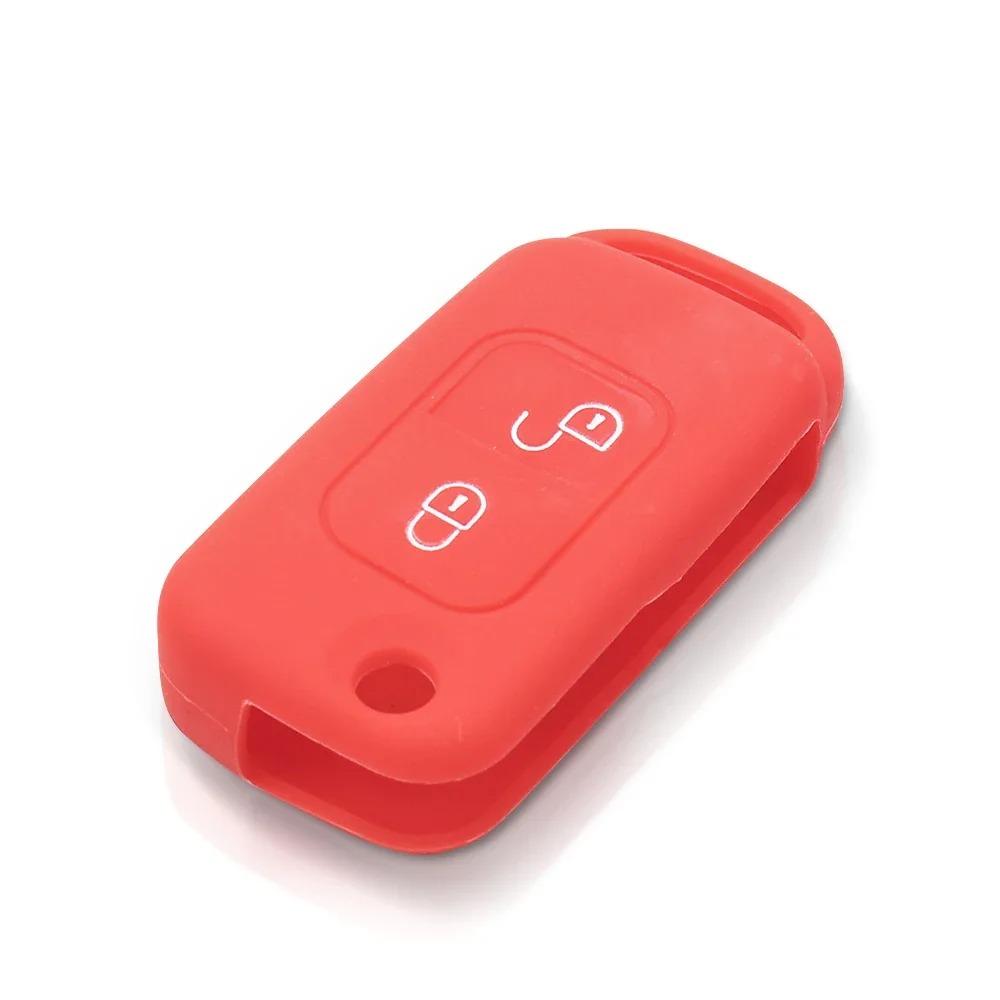 Для Mercedes Benz SLK E113 ACES W168 W202 W203 AC Class 2 Button Remote Folding Key Cover Case Fobs Shell Holder Silicone
