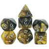 Набор из 7 игральных костей DND Polyhedral Dice, разноцветные с блестками, D4 D6 D8 D10 D% D12 D20 для настольных игр DND TRPG, развлекательных игр для вечеринок