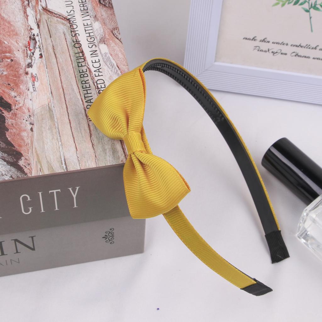 1PC Grosgrain Ribbon Hair Bows Headbands Girls Plastic Hairbands 3inch Bows Headband Children Kids Fashion Hair Aceessories