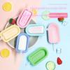 4 Pcs Silicone Popsicle Mold Set with Sticks Reusable Non-Toxic Easy Release DIY Homemade Ice  Molds for Summer Family Use