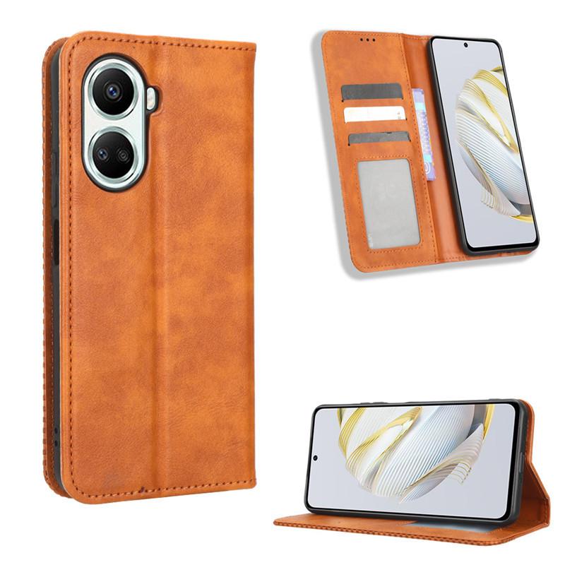 Flip Cover For Huawei Nova 10 SE,Nova 10,Nova 10 Pro [Flip Vintage Leather] Shockproof Durable Retro Leather Case