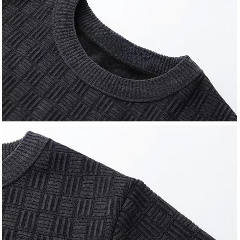 Новый мужской толстый вязаный свитер, трехмерный жаккардовый высококачественный теплый повседневный пуловер с круглым вырезом