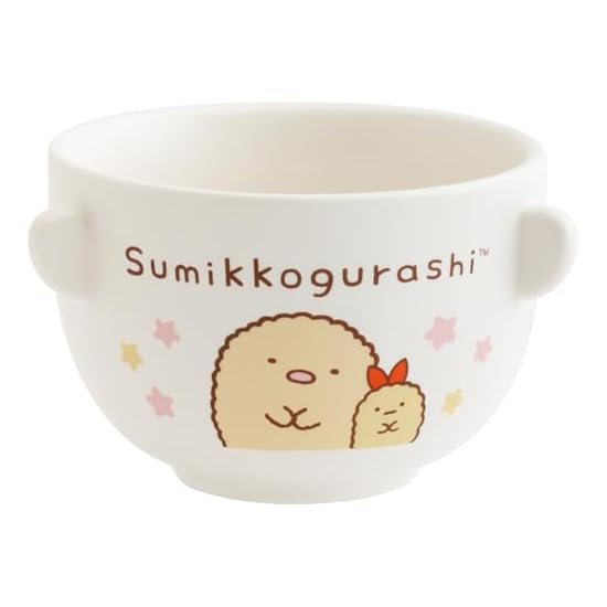 Набор рисовых и суповых мисок San-X Sumikko Gurashi Тонкацу и Хвост креветки KA30005 H60×W90мм