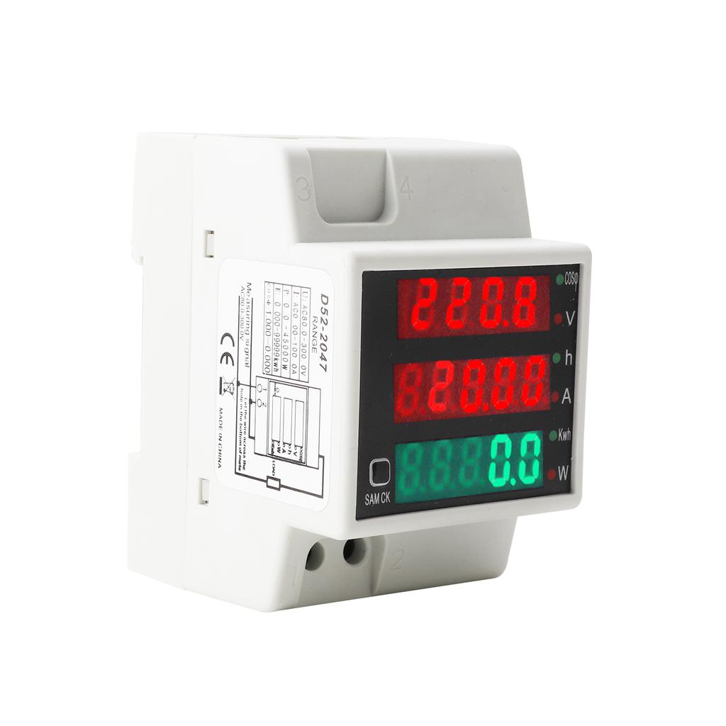 AC80-300V 100A Цифровой счетчик энергии Мультиметр на DIN-рейку Счетчик электроэнергии Счетчик кВтч