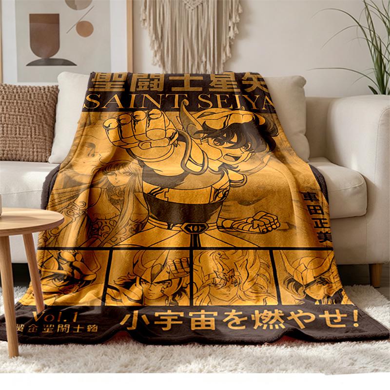 Saint Seiya A Soft and comfortable flannel Suitable for sofas living rooms outdoor camping travel and also makes a great anniversary gif