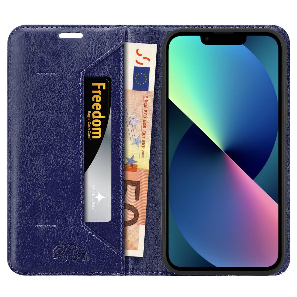 (Blue) For Phone  case Leather Book Flip Wallet Case