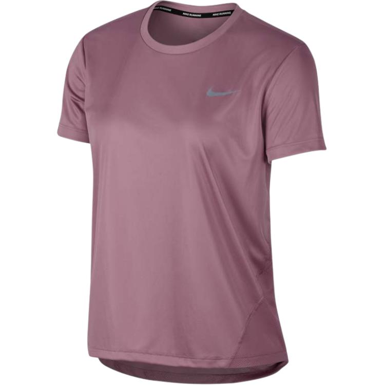 New Nike MILER T Shirts Women's Purple AJ8121-515