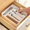 4/5 Compartments Cutlery Organizer Daily Drawer Divider Tray Rectangle Easy Clean Home Kitchen Spoon Fork Separation Box