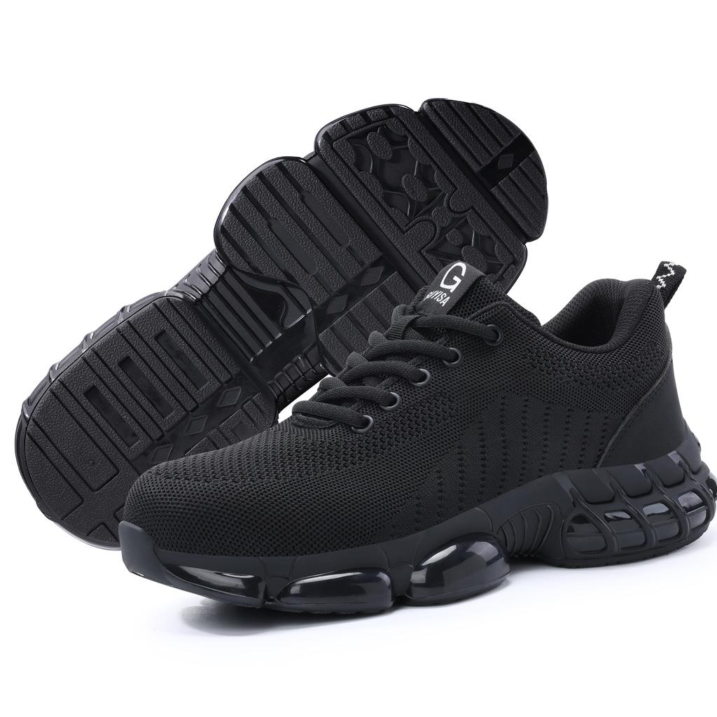 Steel Toe Shoes For Men Lightweight Work Shoes Air Cushioned Sneakers Indestructible Construction Industrial Work Safety Sneaker