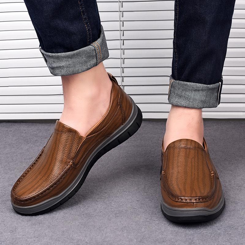 Повседневная обувь из воловьей кожи с верхним слоем, обувь из натуральной кожи, мужская деловая обувь из коровьей кожи, мужская кожаная обувь в британском стиле