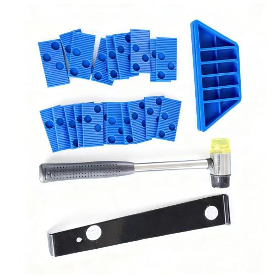 Набор для укладки ламината из 23 предметов с 20 напольными распорками, киянкой, монтажным блоком, монтажной лопаткой, инструментом для укладки виниловой плитки и деревянного пола