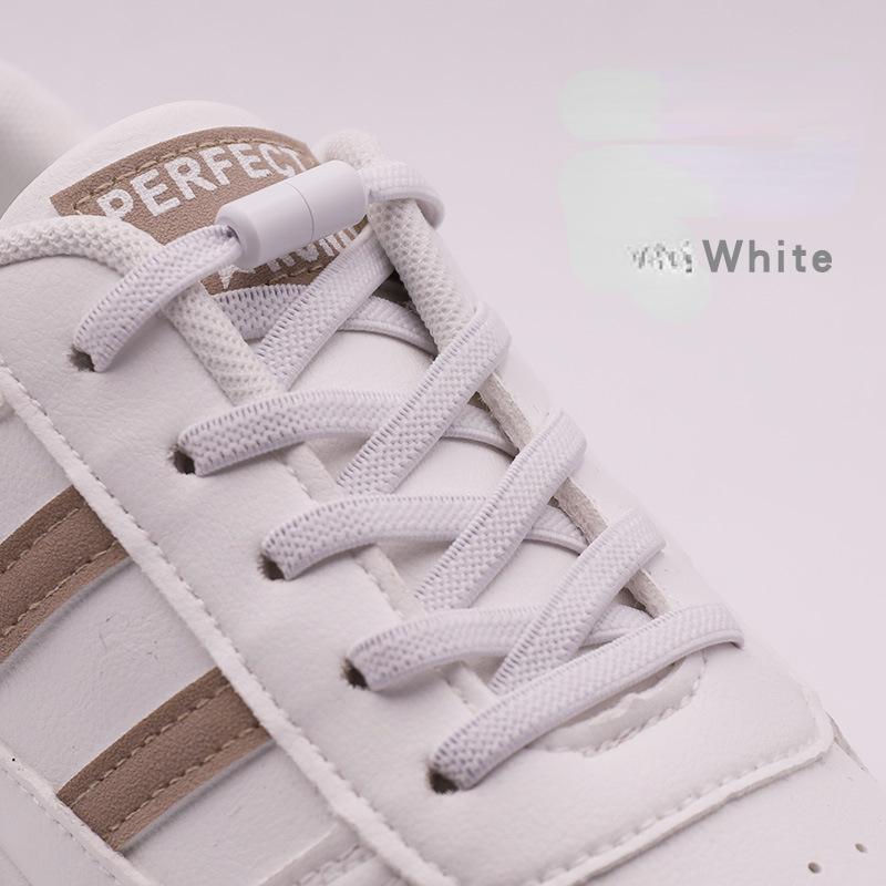 Elastic Laces Sneakers Colorful Options No Tie Shoelace for Sports Round Shoelaces Without Ties Kids Adult Shoes Accessories