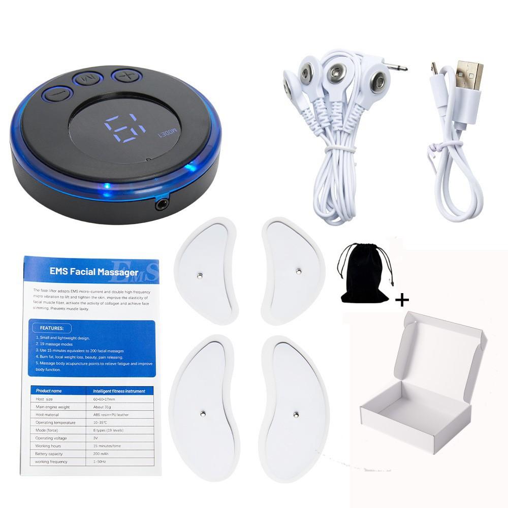 Трансграничное устройство для массажа лица EMS, низкочастотное микротоковое косметическое устройство, V-образный серповидный подтягивающий стимулятор мышц лица