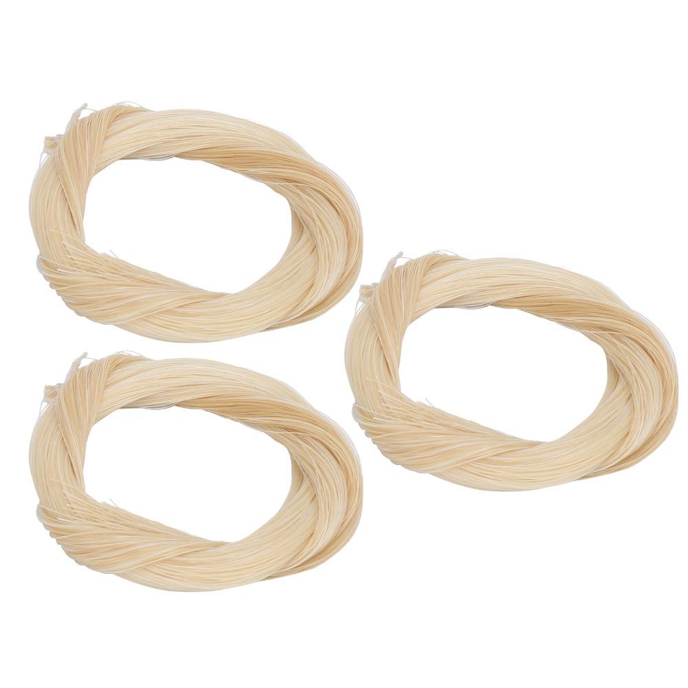 3pcs Bow Hair Bow hair for violin Genuine White Musical Accessories Violin/Viola/Cello