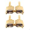 2 Novelty Middle Finger Gesture Sunglasses The Bird Glasses for