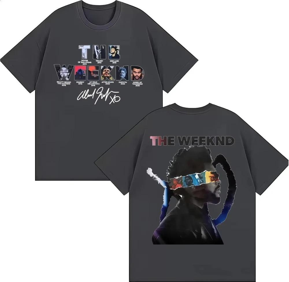 Унисекс Женская Одежда Мода Хип-Хоп Стиль Футболка Хлопковая Футболка The Weeknd After Hours Til Dawn Европейский Тур 2026 Футболки Y2K