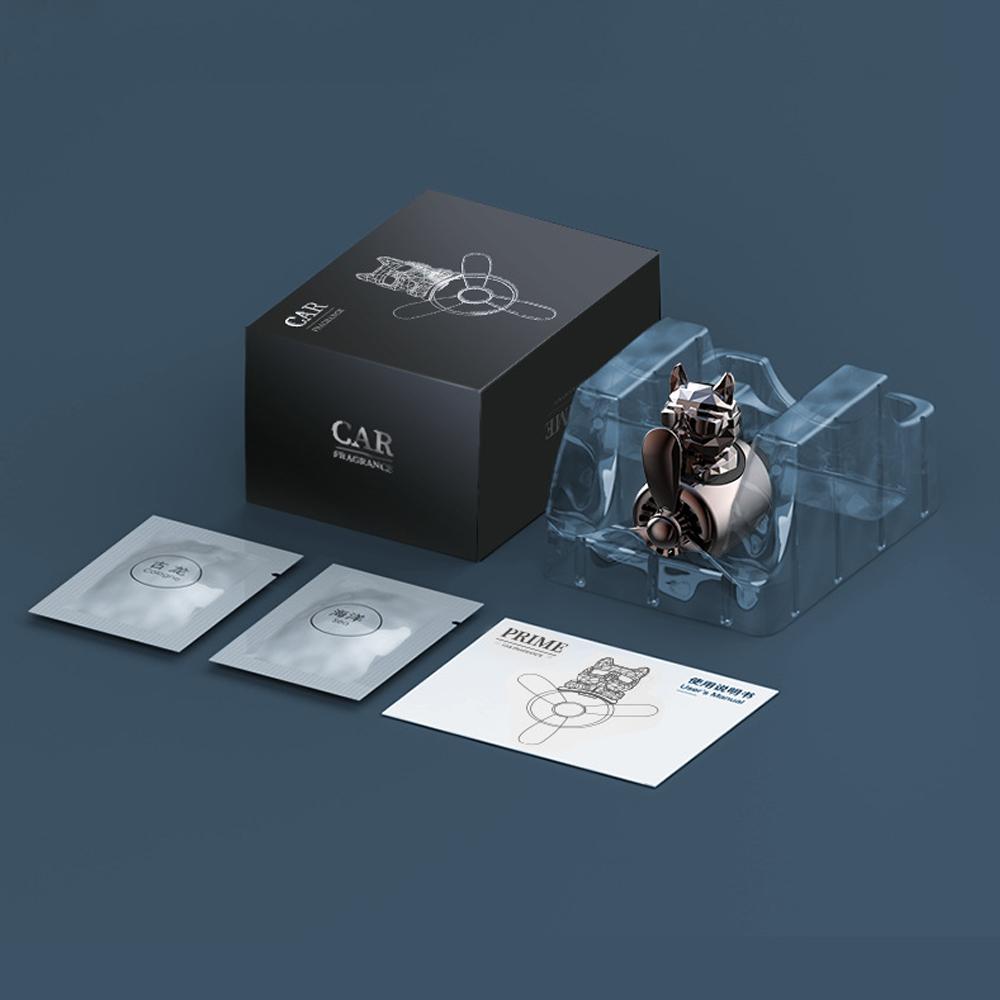 72KM Bulldog Car Air Freshener Bear Pilot Air Outlet Propeller Fragrance Interior Accessories Perfume Diffuser Auto