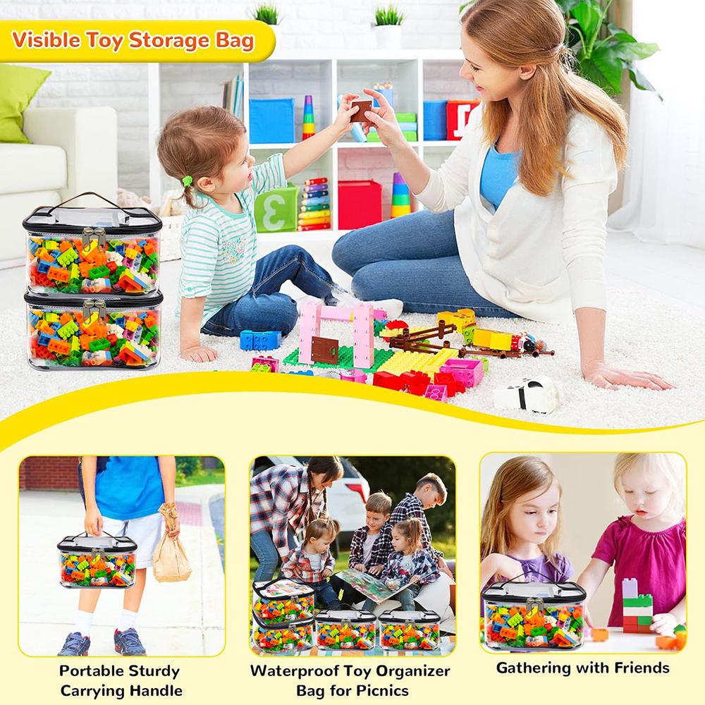 1 шт. Ведро для хранения Lego для организации деталей, сумка для хранения деревянных игрушек с мелкими деталями