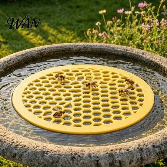 Outdoor Bee Drinking Platform Floating Island, Honeycomb Design Platform, Safe Waterer for Garden Float Bees Butterflies Cup Backyard Pollinators