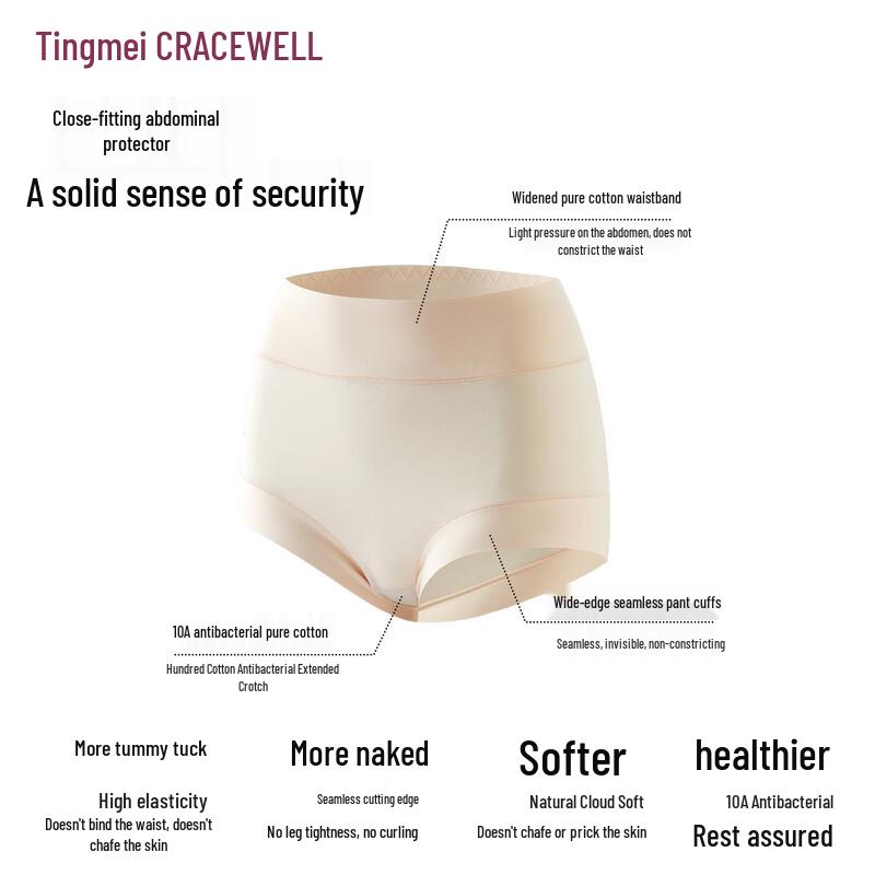 Женские бесшовные корректирующие шортики GRACEWELL с высокой талией для контроля живота, 3 шт.