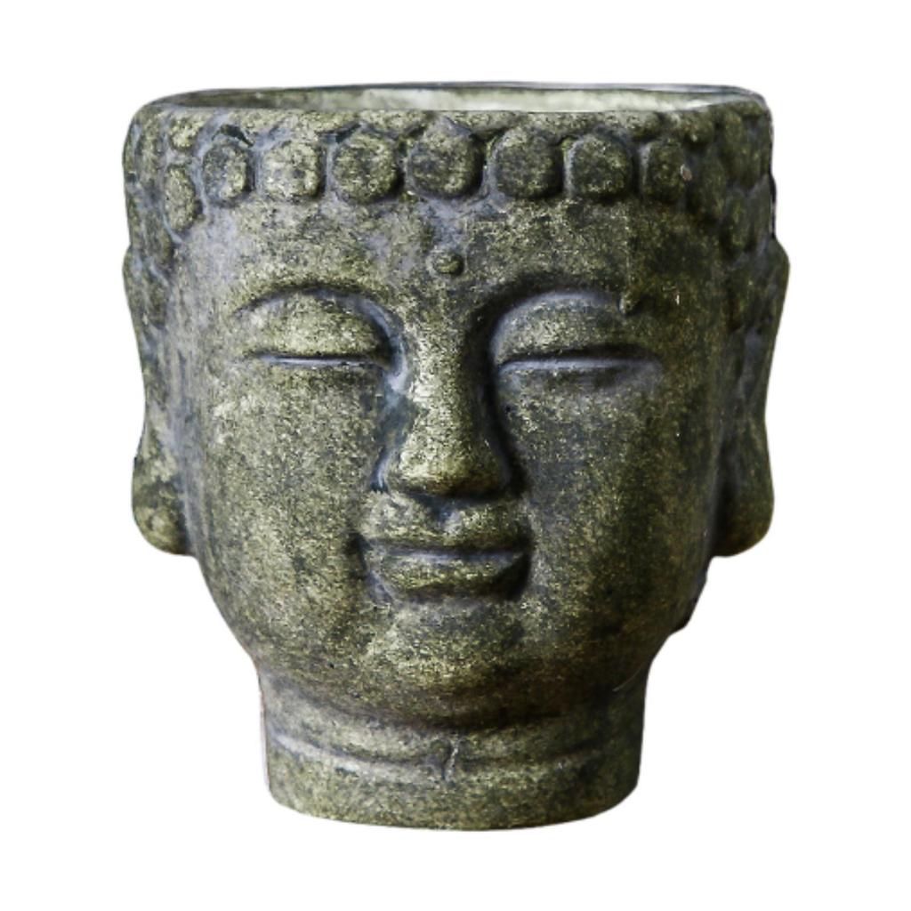 Кашпо в виде головы Будды Контейнер для растений и цветов Подарок на новоселье Коллекционный Будда