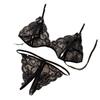 Open-Crotch Lace Lingerie Set - Three-Piece Thong for Women - No Removal Needed - Sexy Passionate New Style