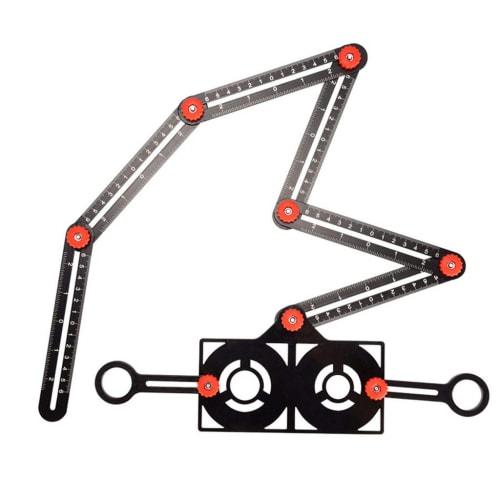 Homyl Folding Ruler, Adjustable Square, Angle Measuring Tool for Carpenters, Multi-Angle Measuring Ruler, Tiling Tool, Folding Square, Measuring Ruler