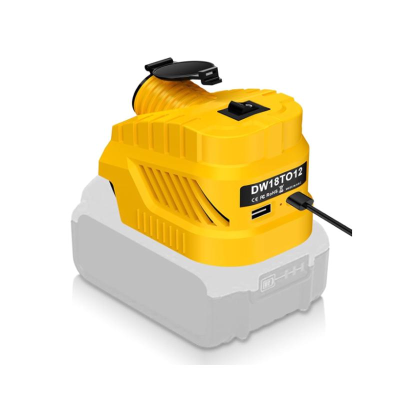Интерфейс прикуривателя Источник питания для литий-ионной батареи Dewalt/Milwaukee 18 В, понижающий стабилизатор DC 12 В с USB Type C