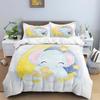 Moon Little Animal Sleep Print Digital Print Polyester Bedding Sets, Girl'S Cover, Duvet Cover Set For Teens, Cover Pillowcase