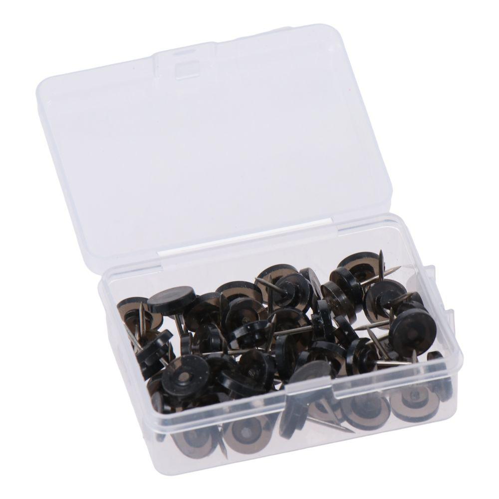 50 шт. Черные I-образные гвозди Металлические Ручные Позиционирующие Иглы Креативные Гвозди с Большой Головкой Офис