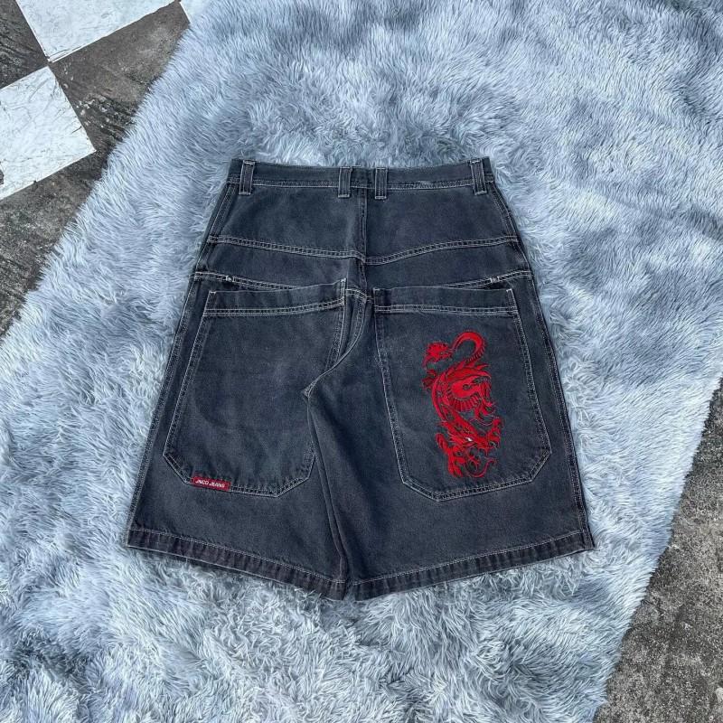 Mens Relaxed Fit Straight Leg Denim Shorts Vintage Washed Cotton Mid-Rise Casual Fall Streetwear
