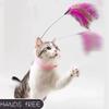 Interactive Cat Toys Funny Feather Teaser Stick With Bell Pets Collar Kitten Playing Teaser Toys For Pet Supplies