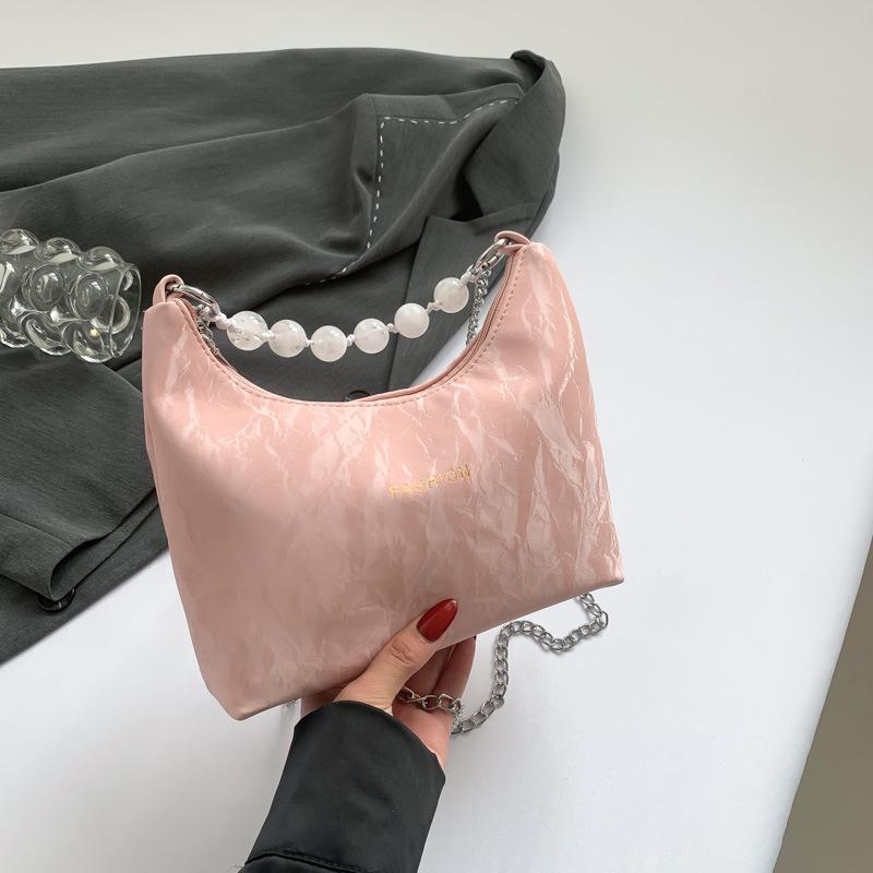 Новая летняя нишевая сумка с бисером, сумка через плечо на одном плече, маленькая сумка-цепочка, женская сумка-ведро в корейском стиле