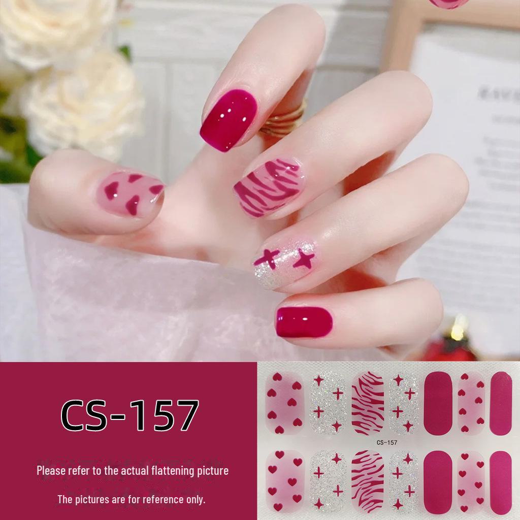 Водостойкие долговечные 3D-гелевые наклейки для ногтей без запекания — съемные и носимые дизайны для всех ногтей для женщин