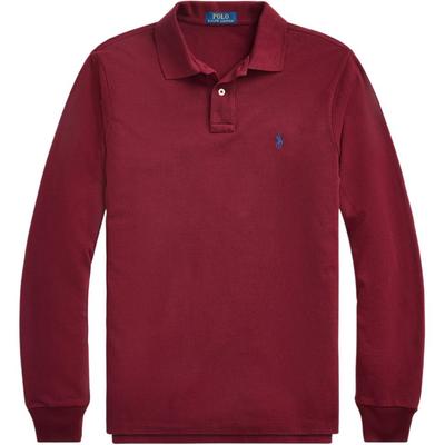 Polo Ss24 Хлопковое поло с длинным рукавом и вышивкой пони Мужские топы Бордовый MNPOKNI16820735-600