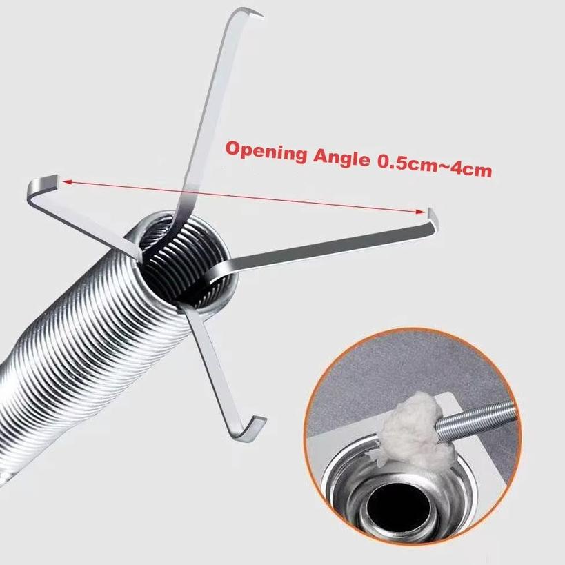 Flexible Grabber Claw Pick up Reacher Tool (Drain Clog Remove Tool), for Litter Pick, Home and Kitchen Sink, Drains, Toilet