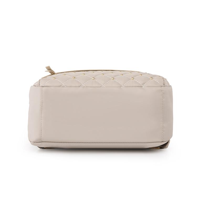 Модный рюкзак с заклепками и ромбовидной линией, женский рюкзак, повседневная дорожная сумка, дорожный рюкзак