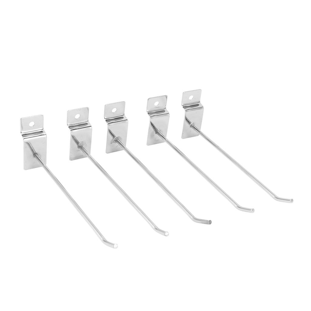 50pcs Slatwall Hooks Slot Plate Hook Slotted Plate Single Wire Hooks for Retail Display 15cm 3.3mm