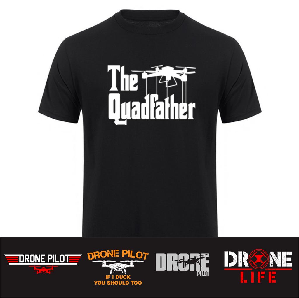 Drone Pilot If I Duck You Should Too Funny Rc Quadcopter Tshirt Cool Cotton Drone T Shirt Loose Tops Hj056