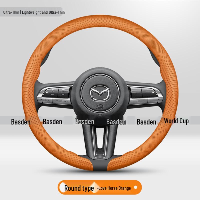 Чехол на 3-спицевое рулевое колесо Mazda Axela, CX5, M6, CX4, CX-30, Atenza (EZ-60)